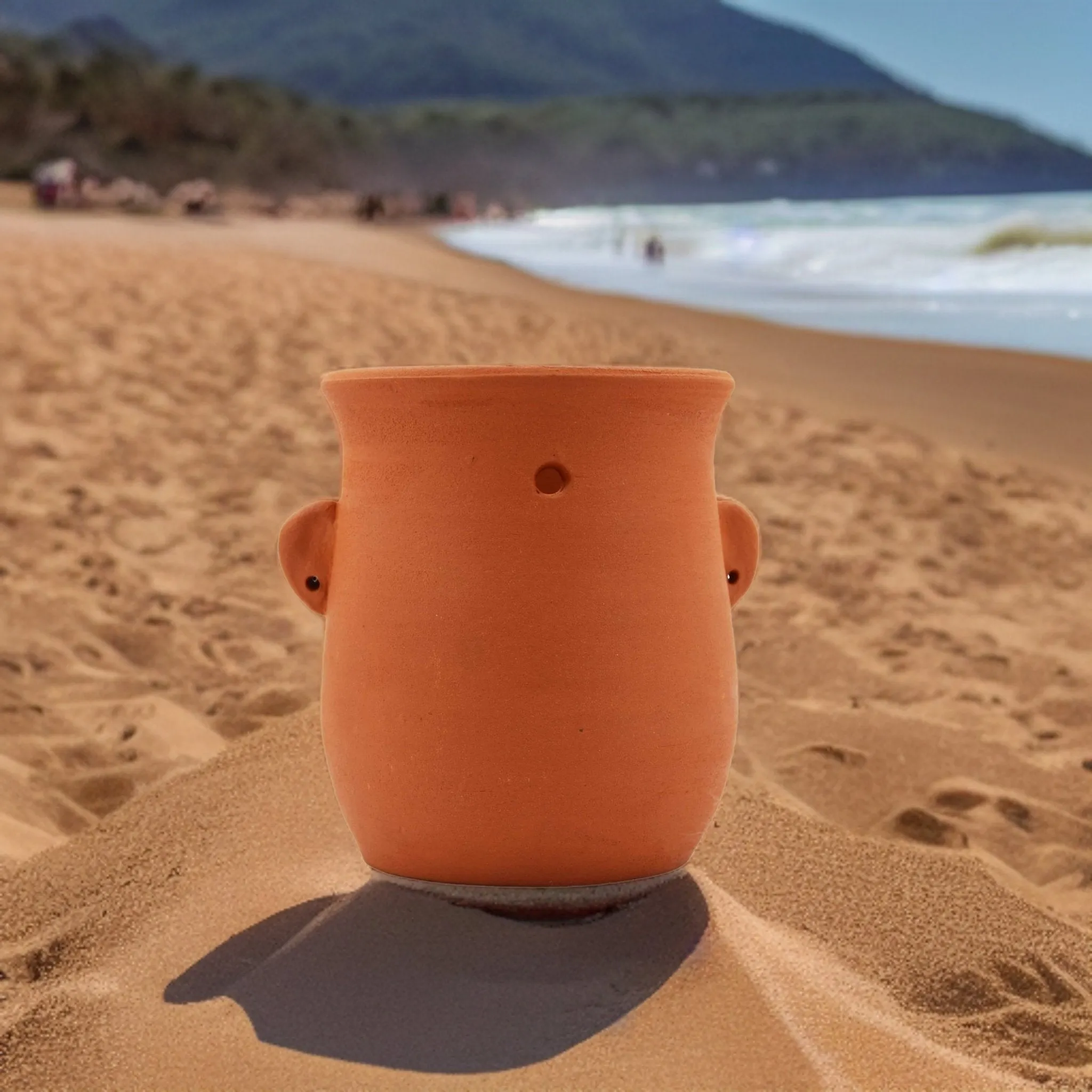 Handmade Terracotta Table Top Planter Baby Face