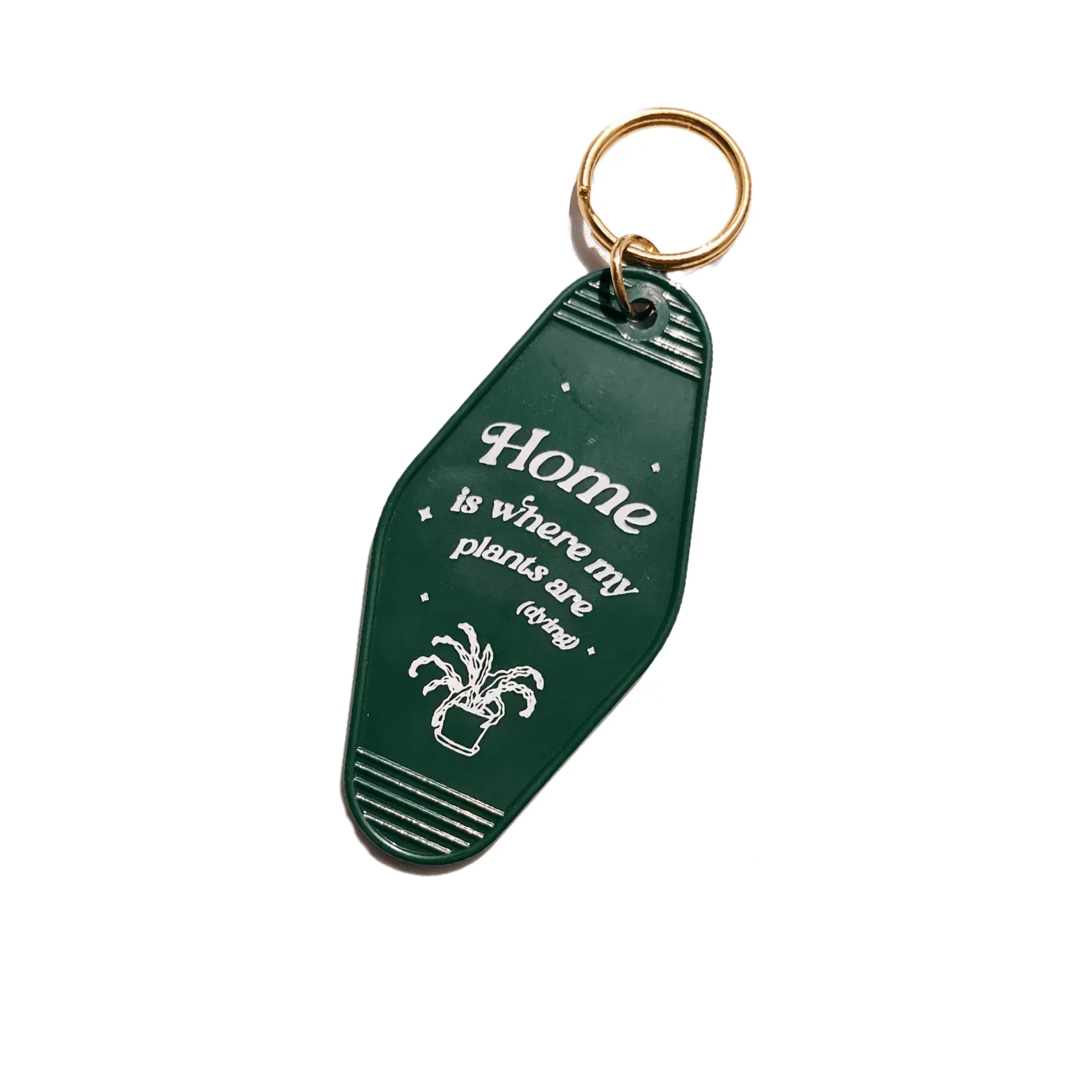 Home is Where my Plants Are Motel Tag Keychain