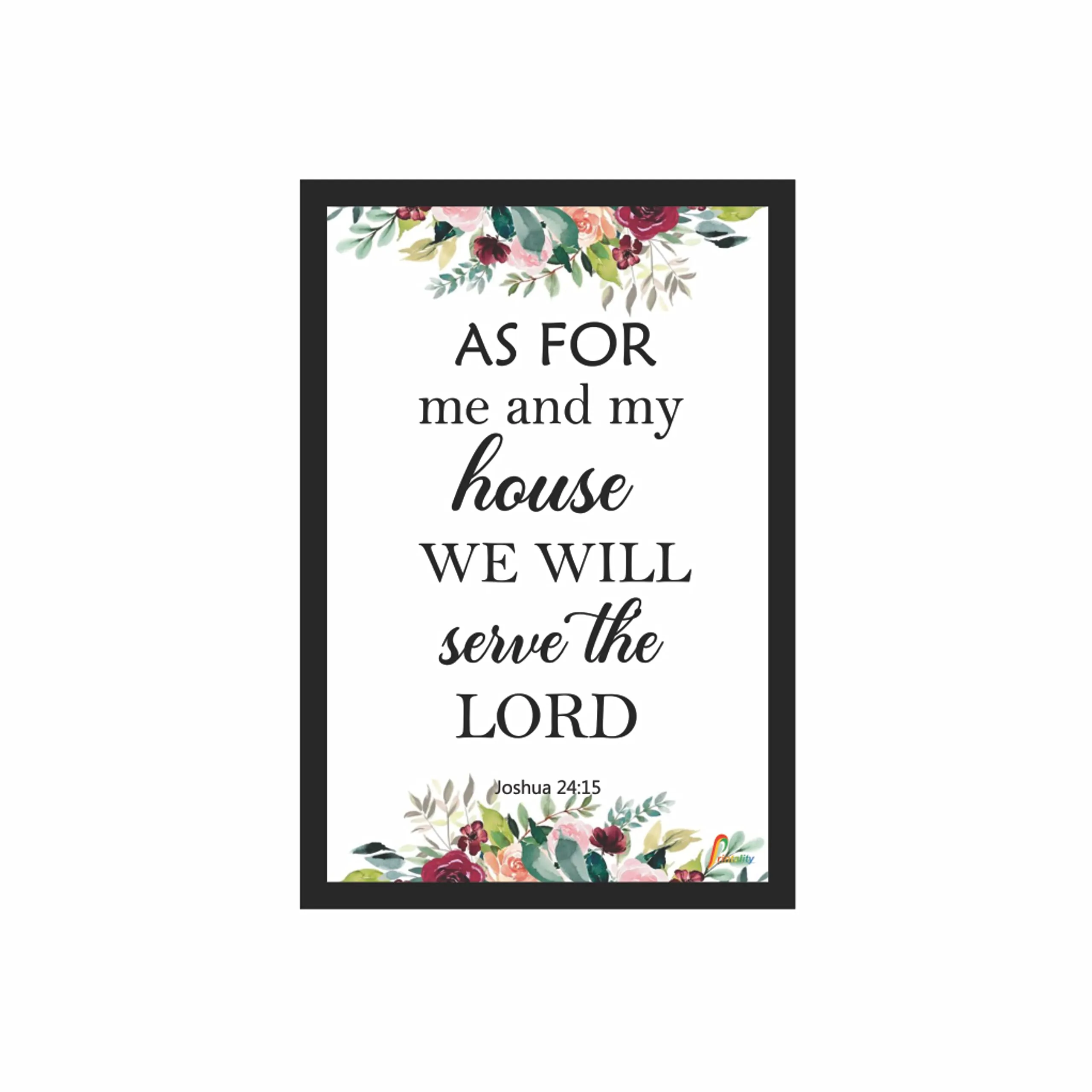 House Serve Lord Jesus Bible Verse Wall Photo Frames |Printality|