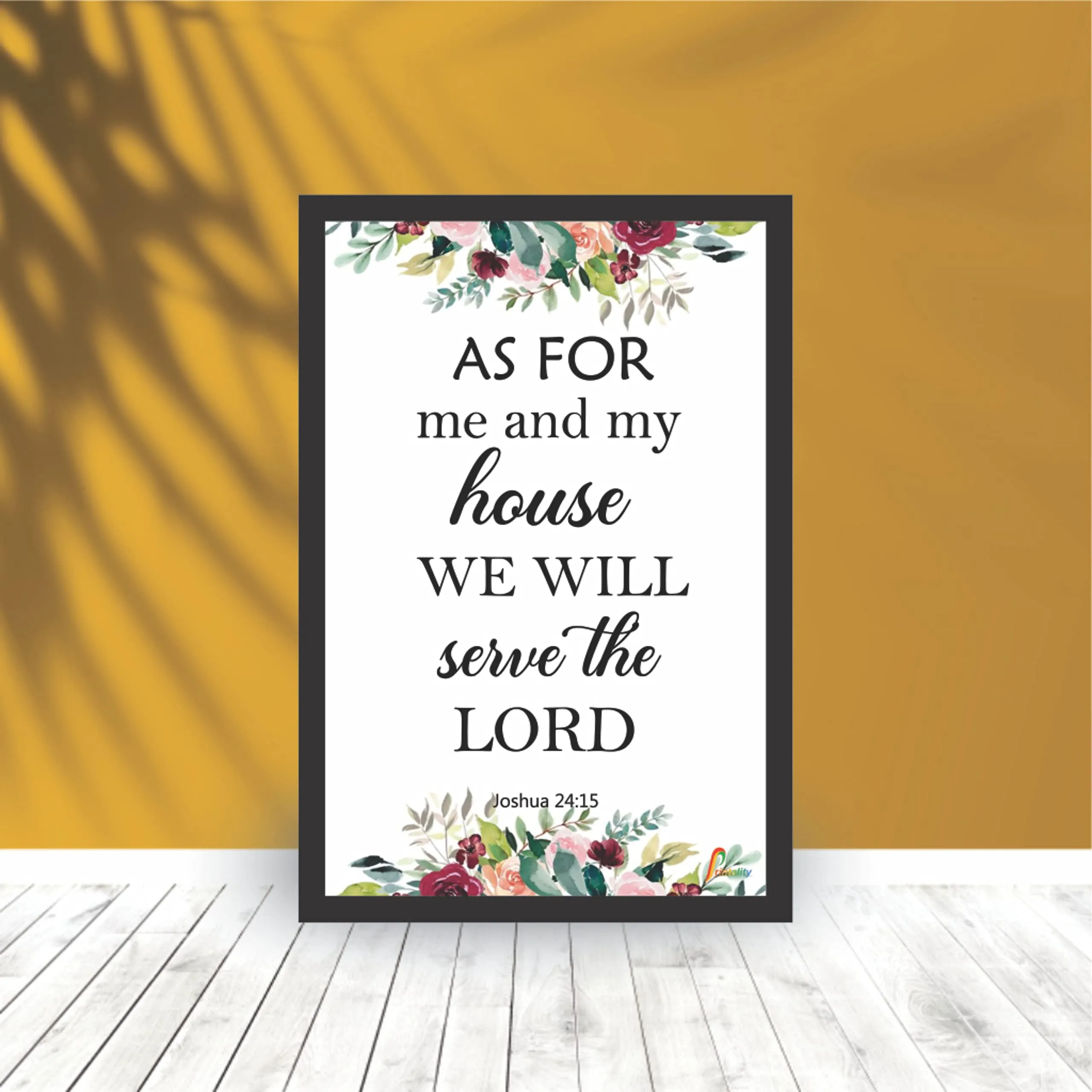 House Serve Lord Jesus Bible Verse Wall Photo Frames |Printality|