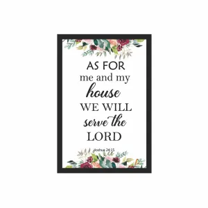 House Serve Lord Jesus Bible Verse Wall Photo Frames |Printality|