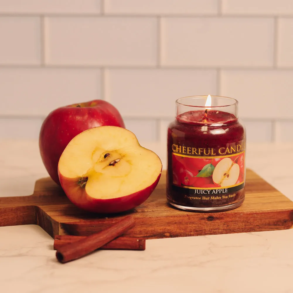 Juicy Apple Scented Candle - 6 oz, Single Wick, Cheerful Candle