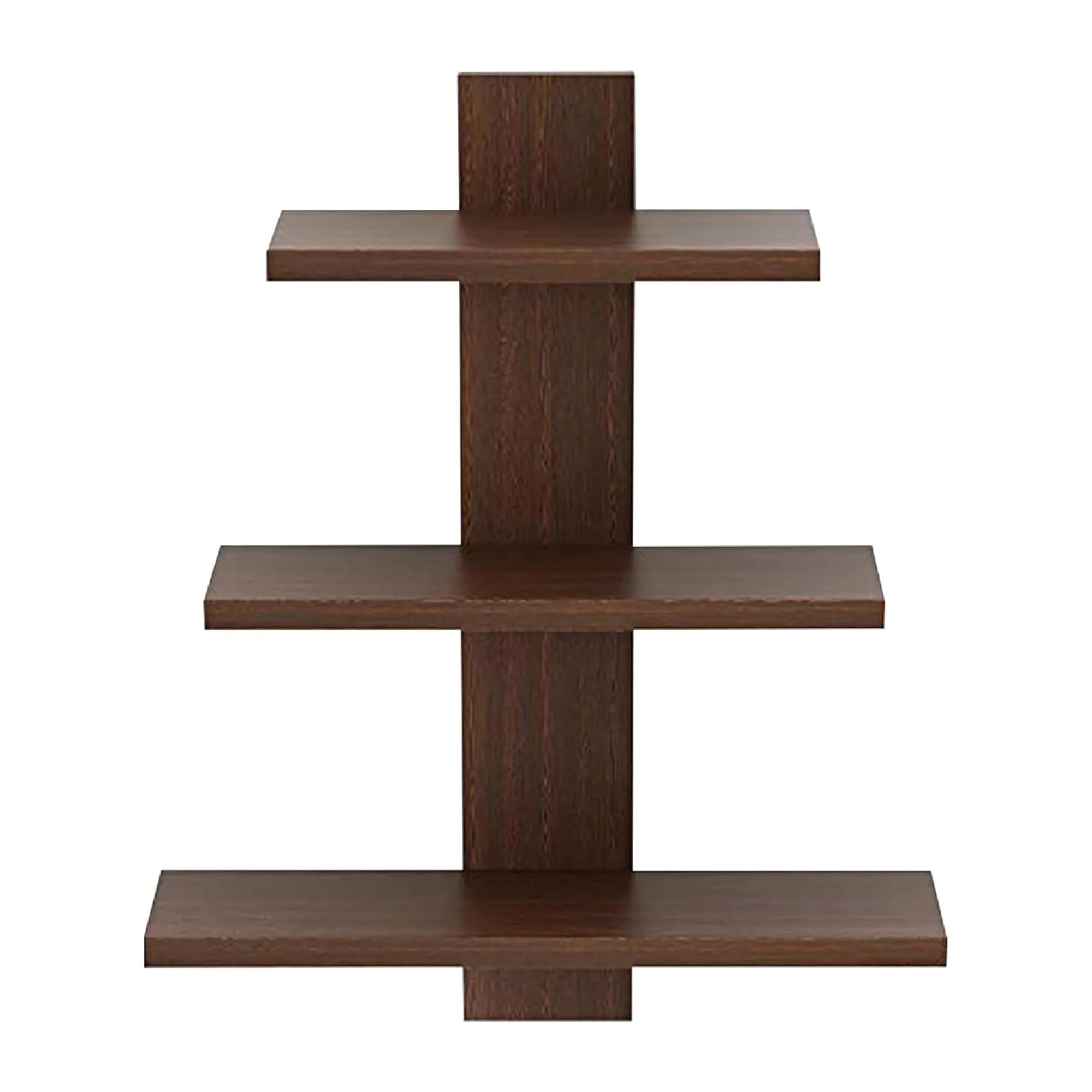 Kuber Industries Sturdy Wooden Tree Shape Ready to Assemble Book Wall Mount Wooden Wall Shelf for Bedroom & Living Room | Furniture Wall Hanging Rack Shelf for Decor | Brown