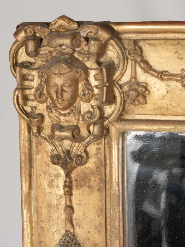 Large Early 19th-Century French Giltwood Mirror - 57"