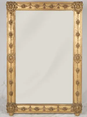 Large Early 19th-Century French Giltwood Mirror - 57"