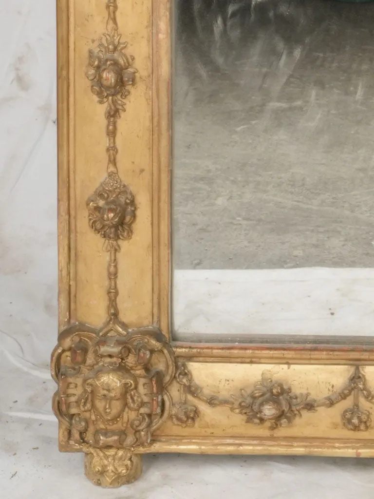 Large Early 19th-Century French Giltwood Mirror - 57"