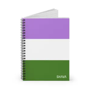 LGBTQ Spiral Notebook - Ruled Line - Genderqueer Flag