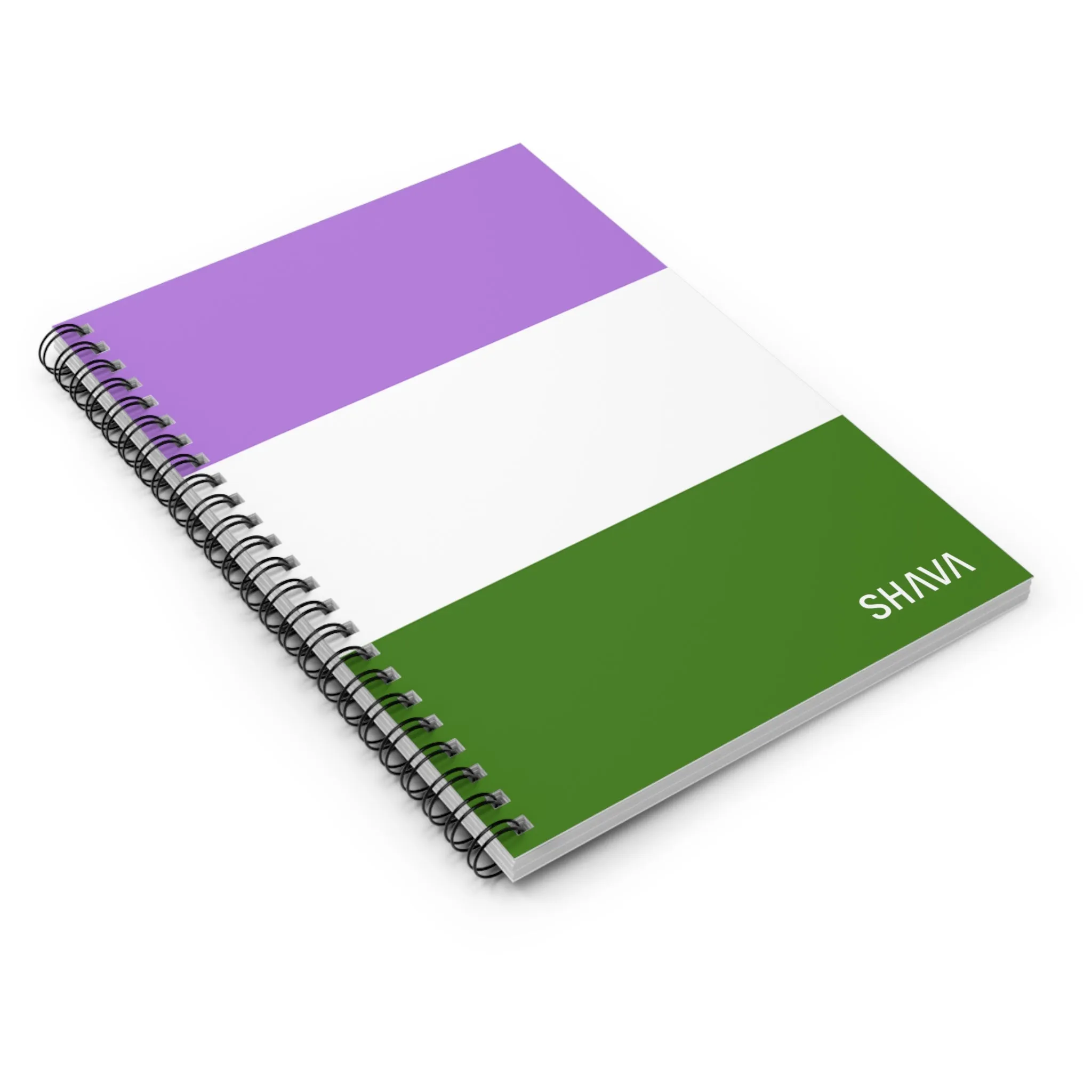 LGBTQ Spiral Notebook - Ruled Line - Genderqueer Flag