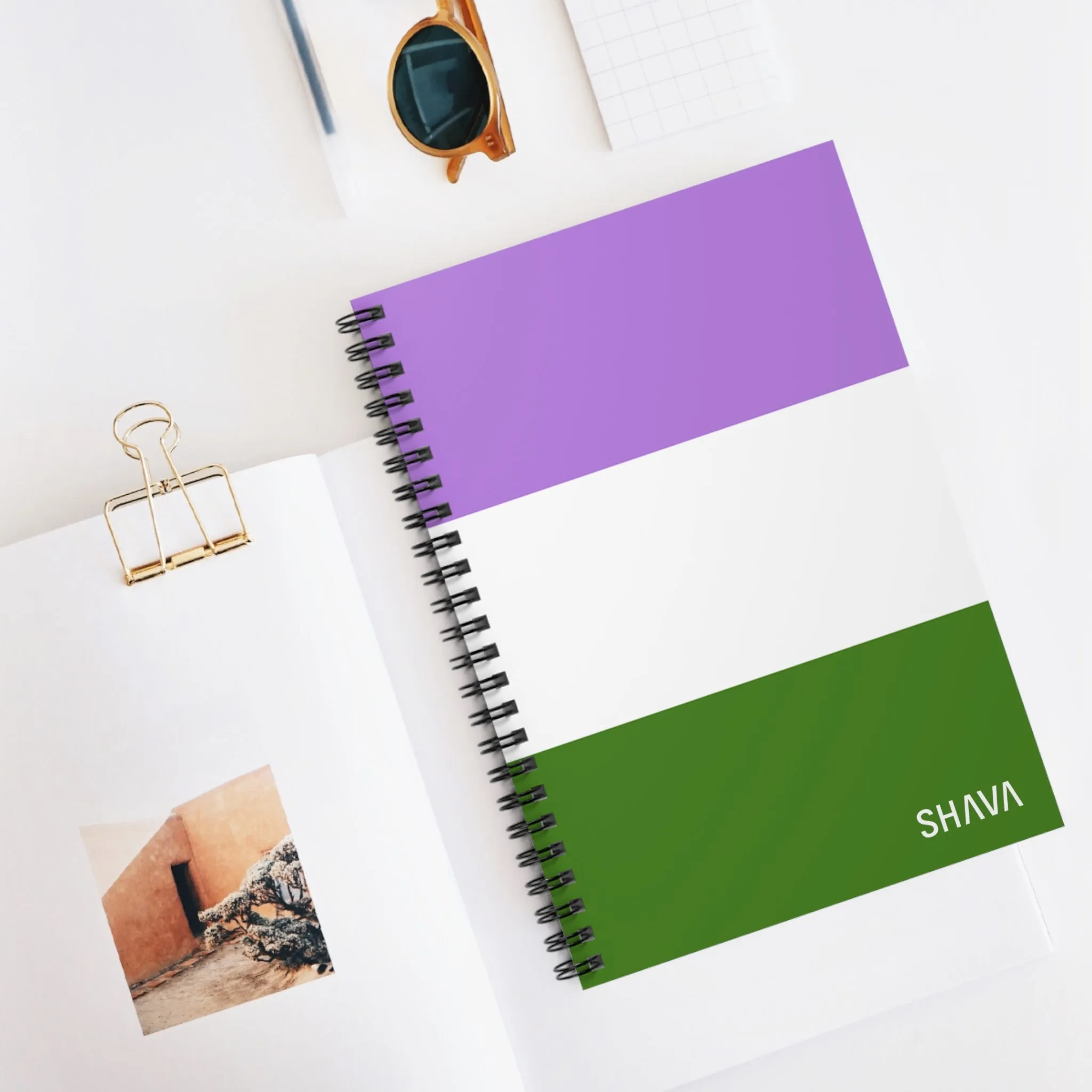 LGBTQ Spiral Notebook - Ruled Line - Genderqueer Flag