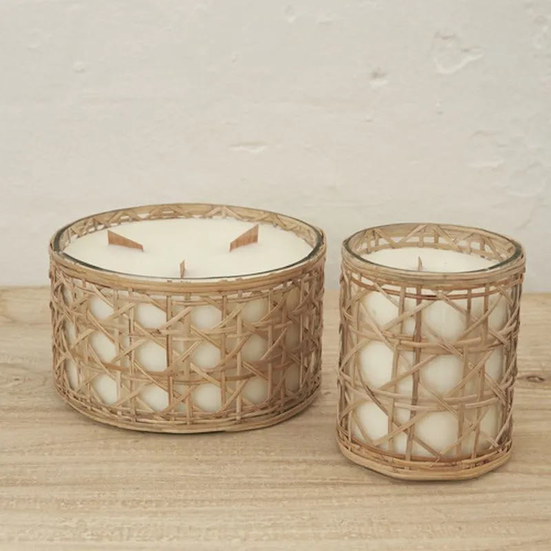 Lida Rattan Candle | Medium