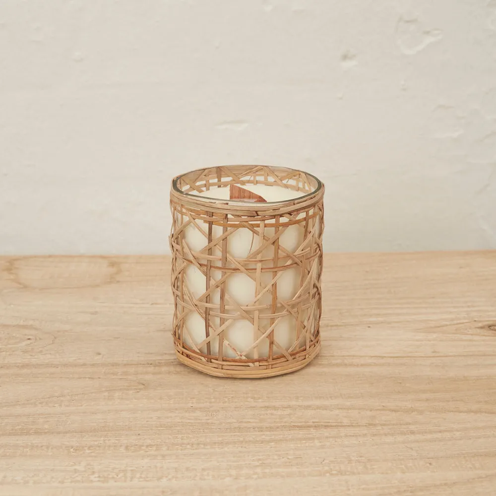 Lida Rattan Candle | Medium