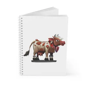 Light Brown Cow Spiral Notebook