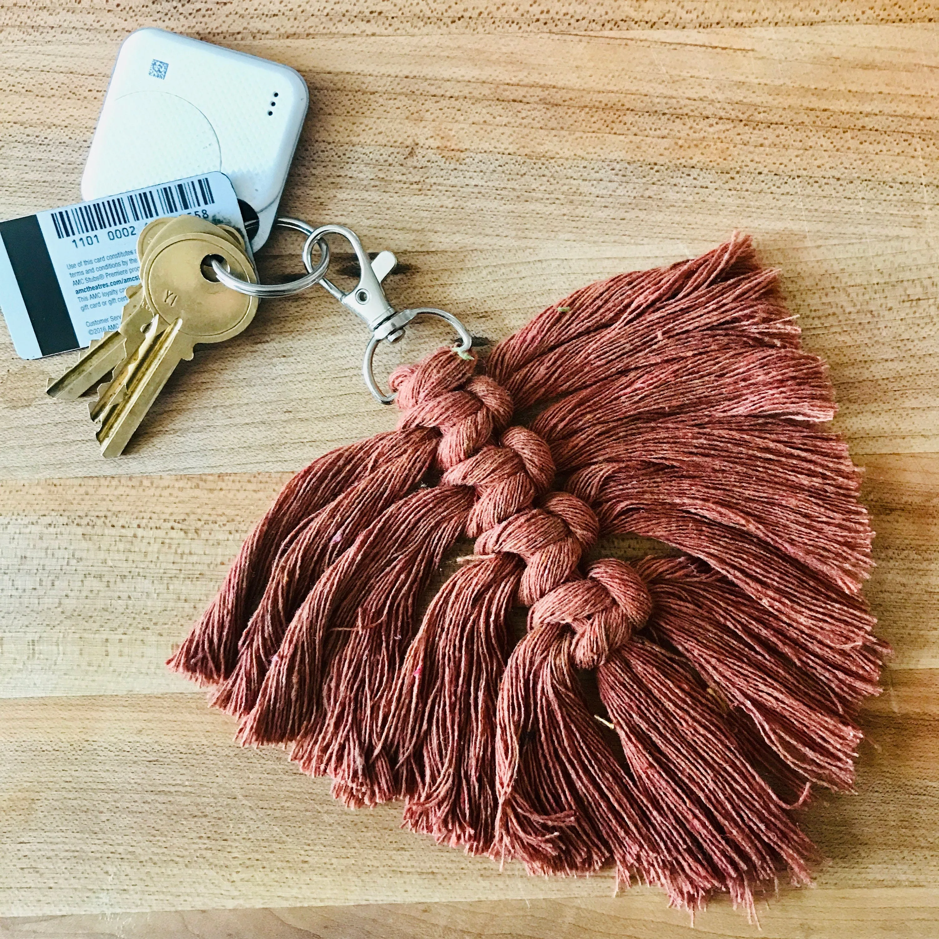 Macrame Leaf Keychain/ Boho Leaf Bag Charm