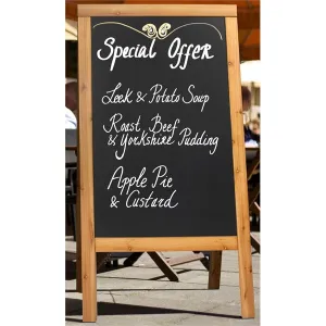 Menu A-Board 70X120cm Teak