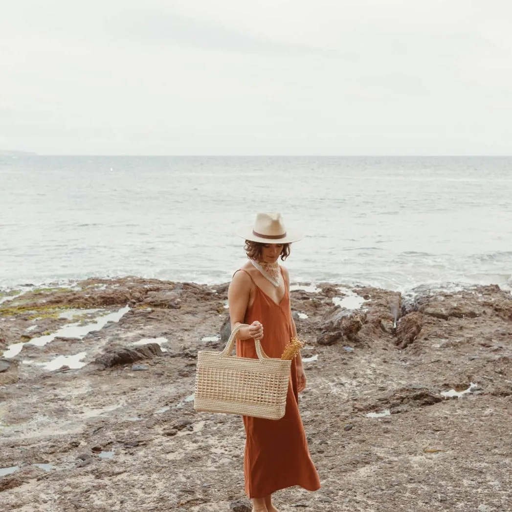 Mercado Straw Basket, straw beach bag, summer straw bag