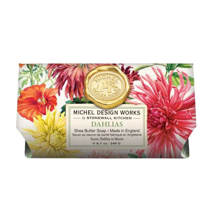 Michel Design Works MDW 802418 Dahlias Large Bath Soap Bar