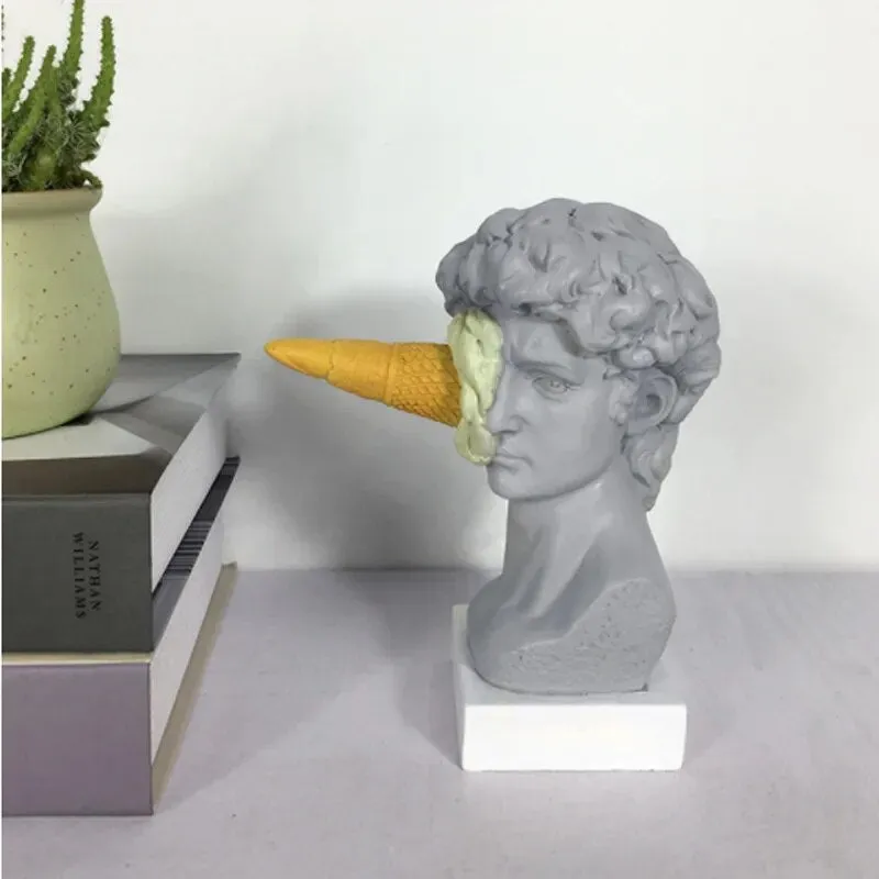 Modern David Bust Sculpture