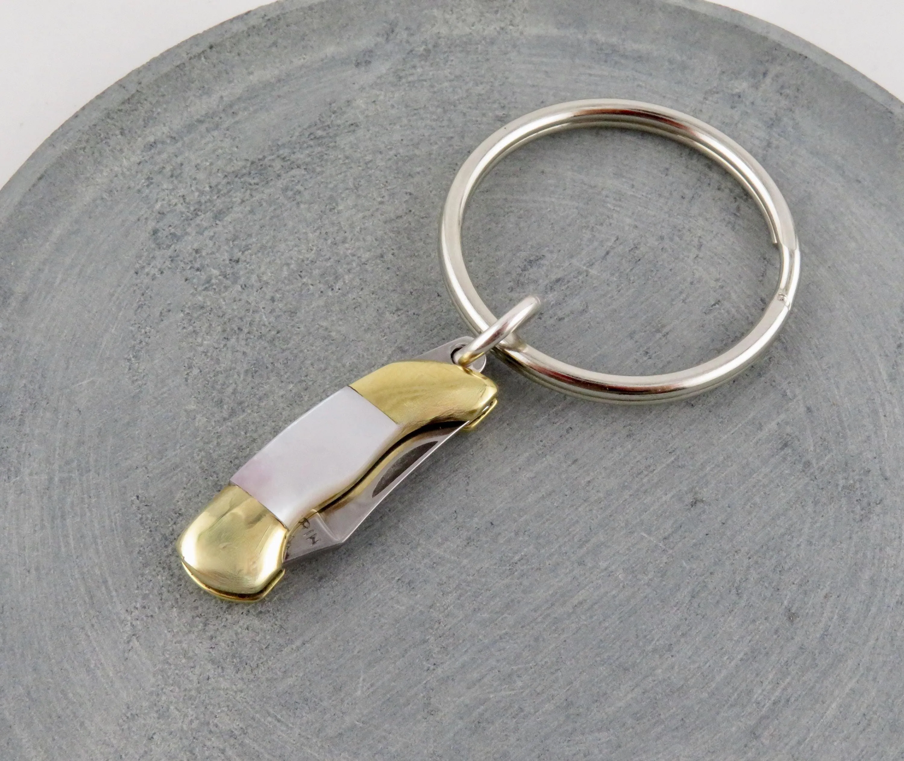 Mother of Pearl Knife Keyring - Md