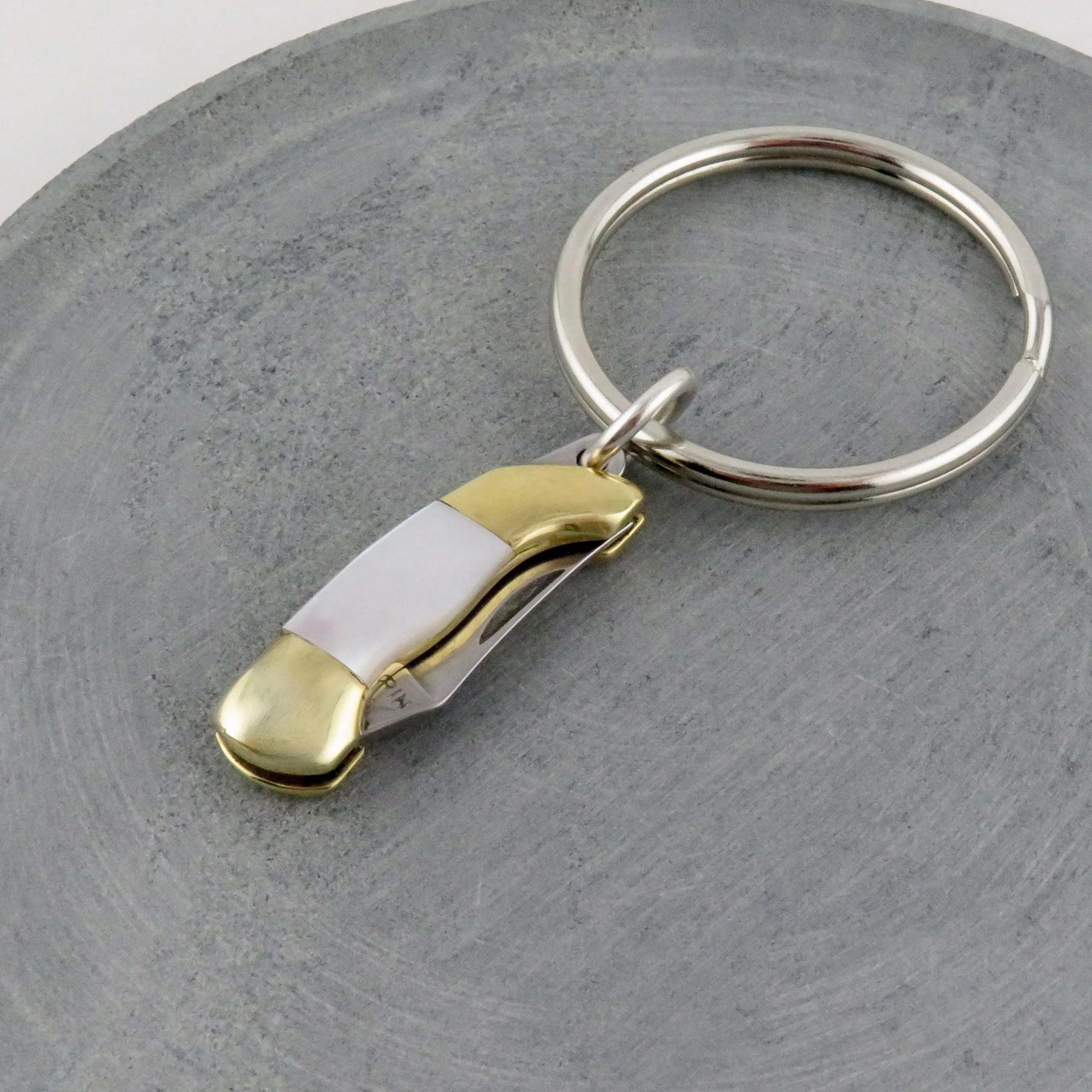 Mother of Pearl Knife Keyring - Md