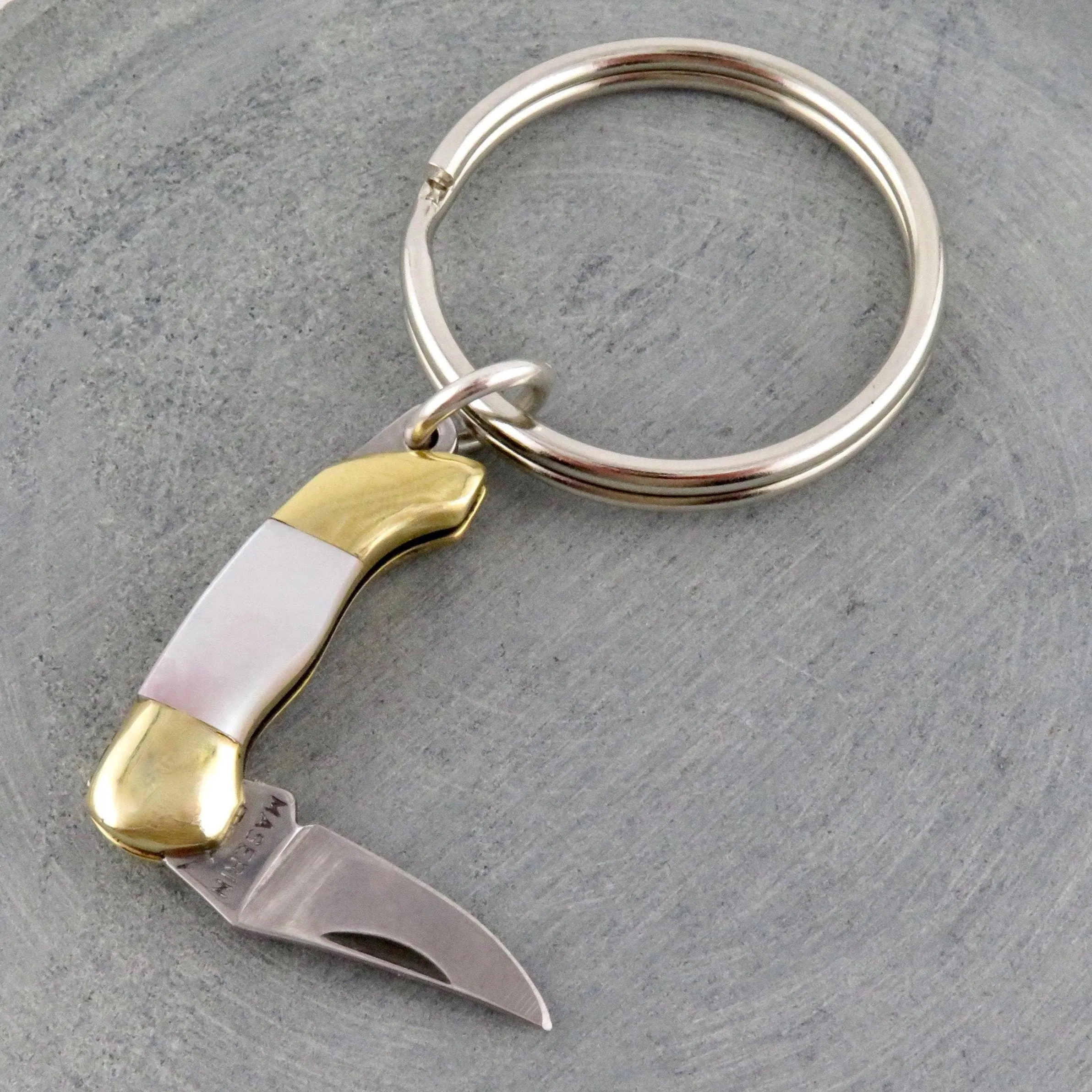 Mother of Pearl Knife Keyring - Md