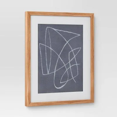 New - 2pk 16" x 20" Modern Scribble Framed Under Glass Wall Poster Print Blue - Threshold