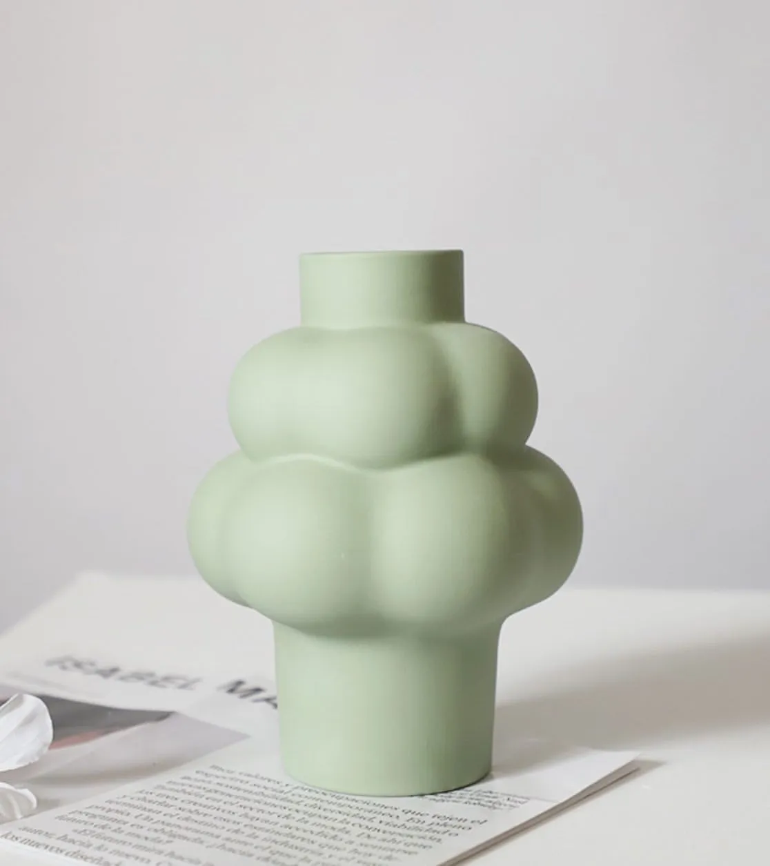 Nordic Styled Ceramics Bubble Form Plain Vase