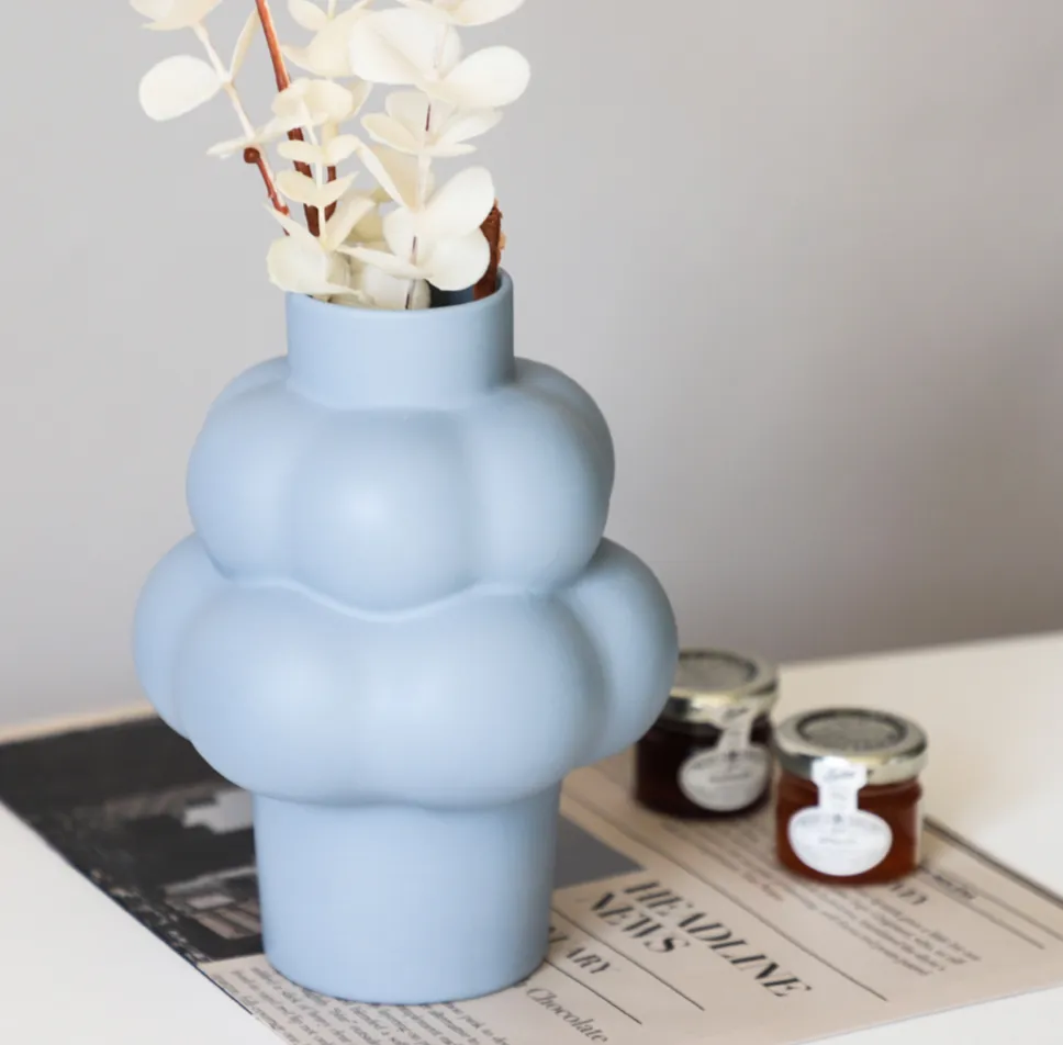 Nordic Styled Ceramics Bubble Form Plain Vase