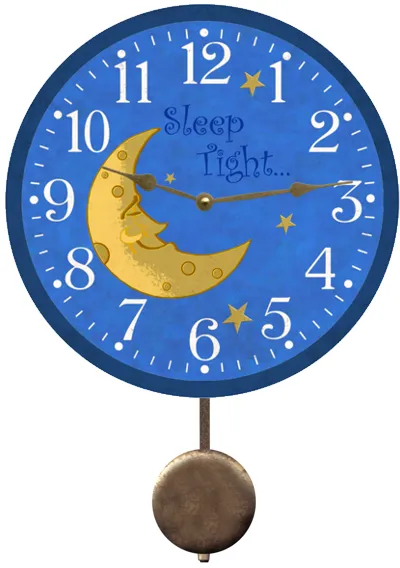 Personalized Blue Baby Clock – Moon and Stars Nursery Décor