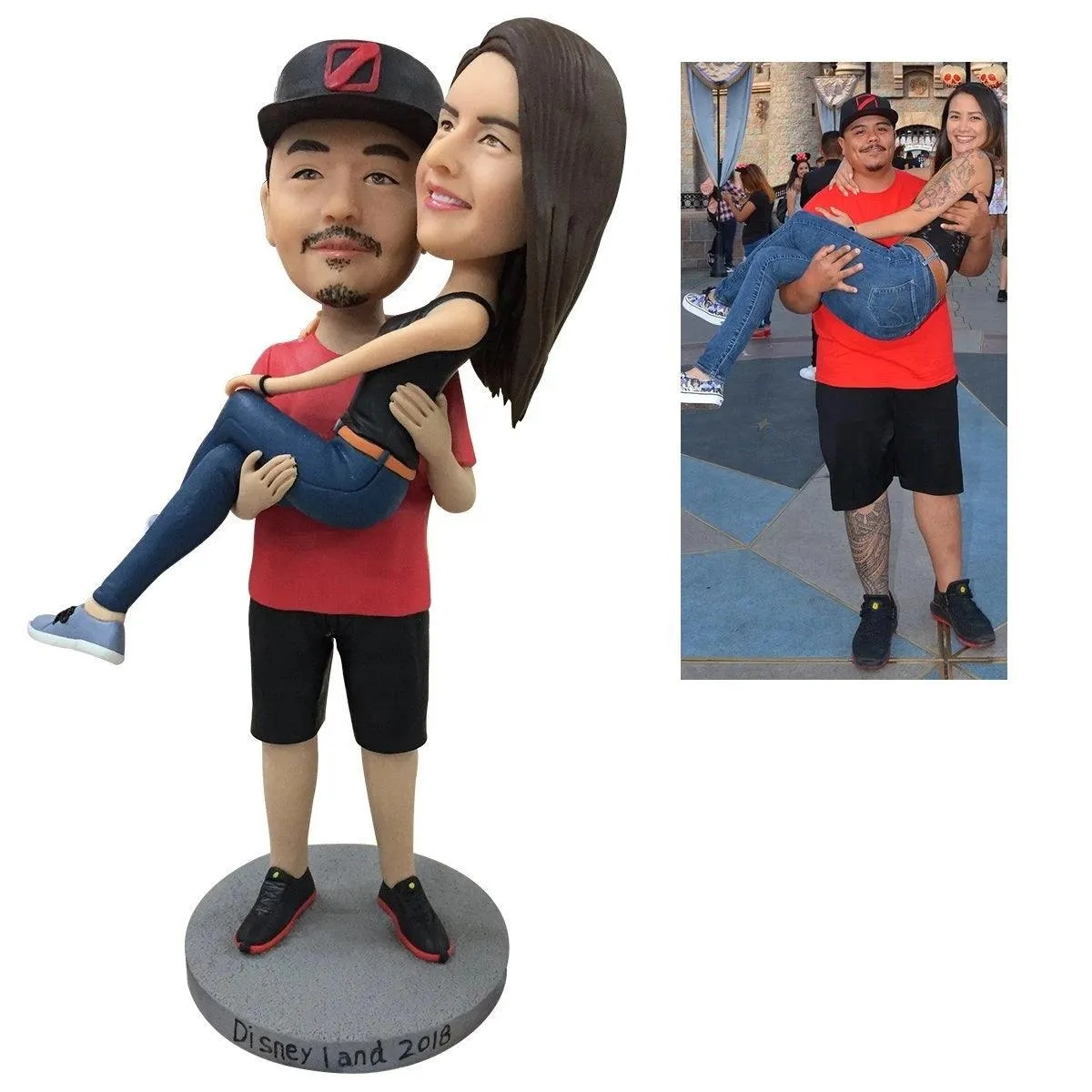 Personalized Fully Custom Bobblehead 2 Person Figures With Engraved Text