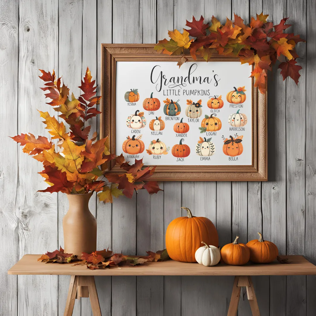 Personalized Grandma's Little Pumpkins Print