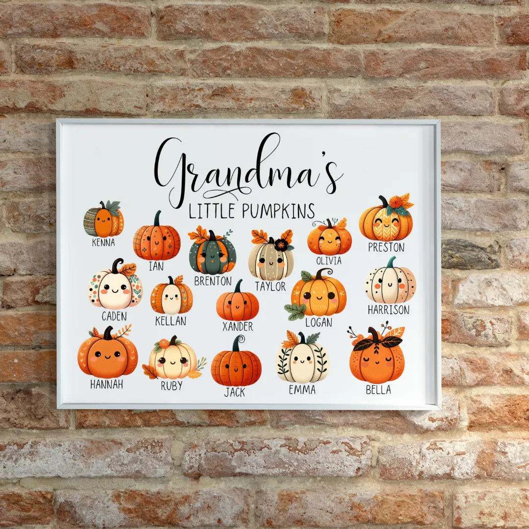 Personalized Grandma's Little Pumpkins Print