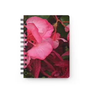 Pink Flowers Spiral Bound Journal