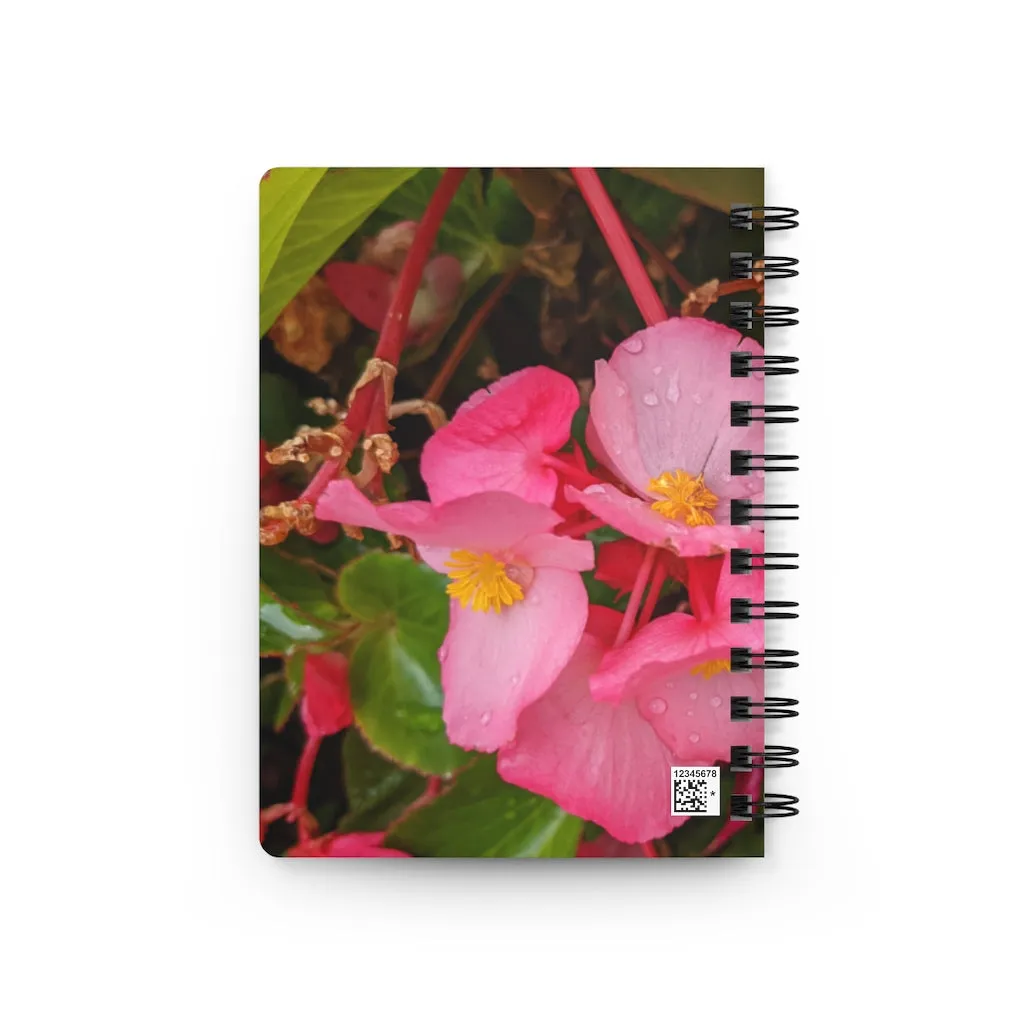 Pink Flowers Spiral Bound Journal