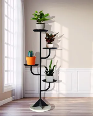 Plant Stands for Indoors and Outdoors, Flower Pot Holder Shelf for Multi Plants (BLACK PLANTER)