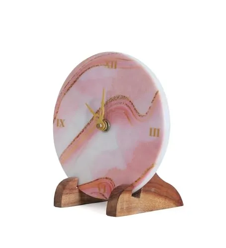 POSH N PLUSH Designer Marble Table Clock