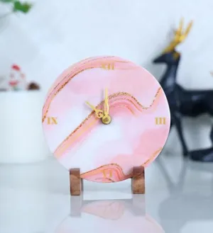 POSH N PLUSH Designer Marble Table Clock