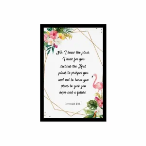 Printality Wall Photo Frame Jeremiah 29:11 Bible Verse Printed Wall Hanging Big Size 12 x 18 inches Photo Frames for wall dacoration