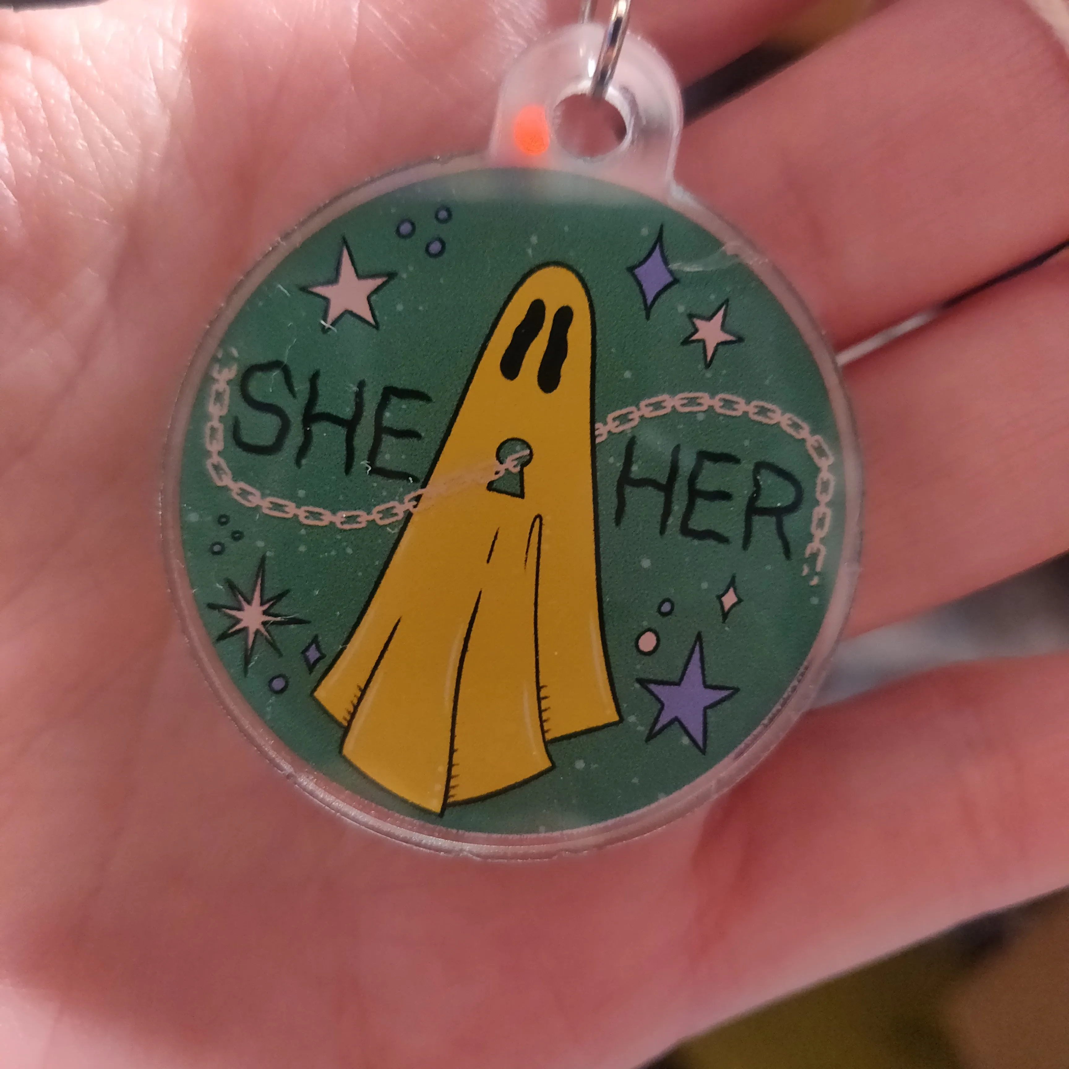 Pronoun Ghost KEYCHAINS