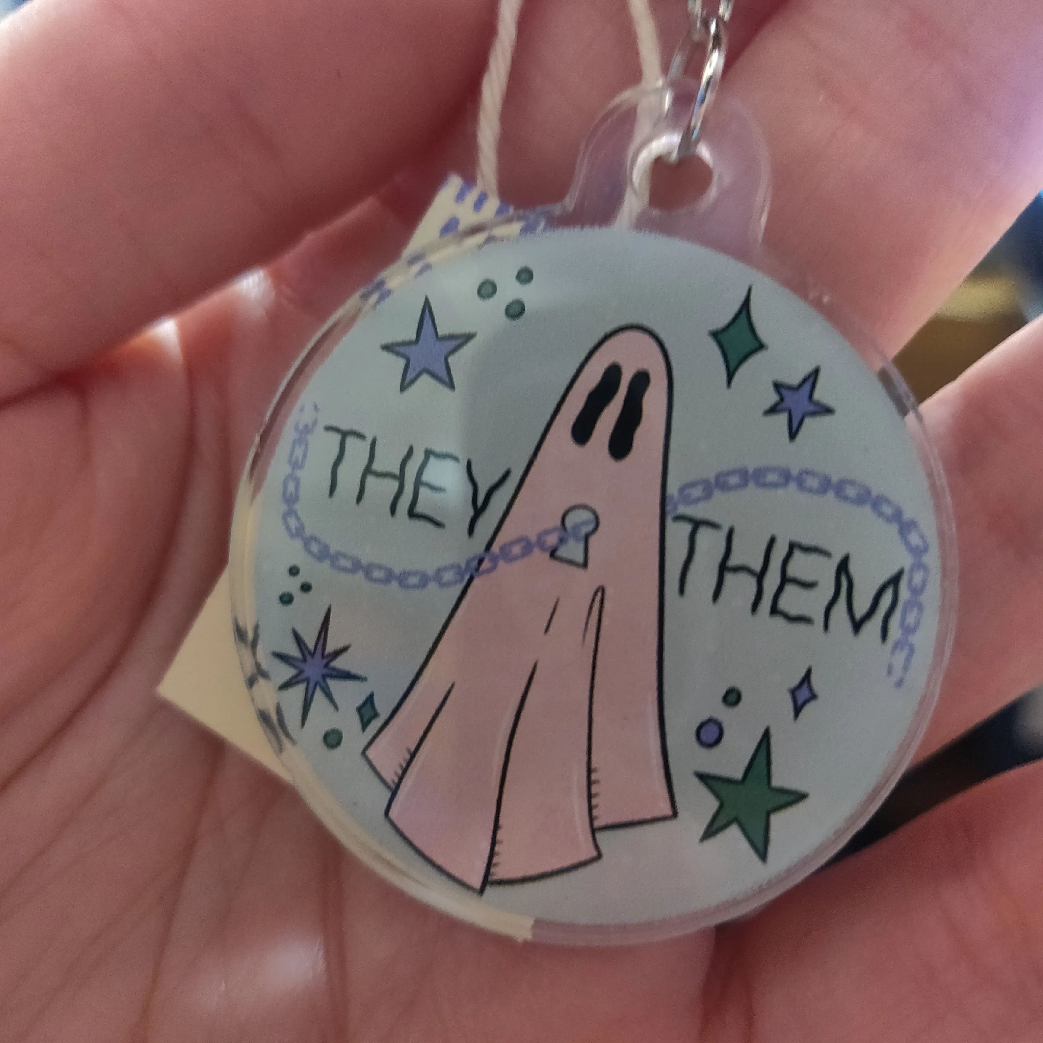 Pronoun Ghost KEYCHAINS