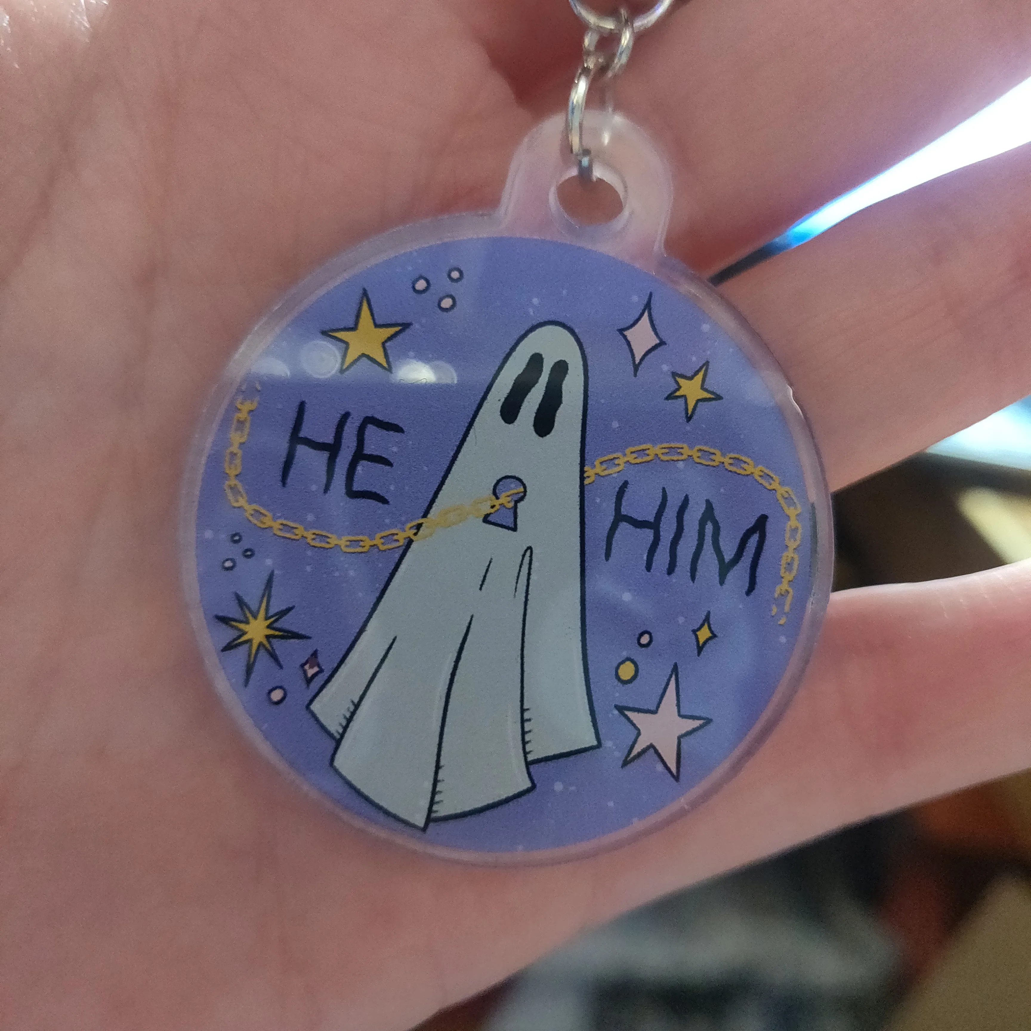 Pronoun Ghost KEYCHAINS