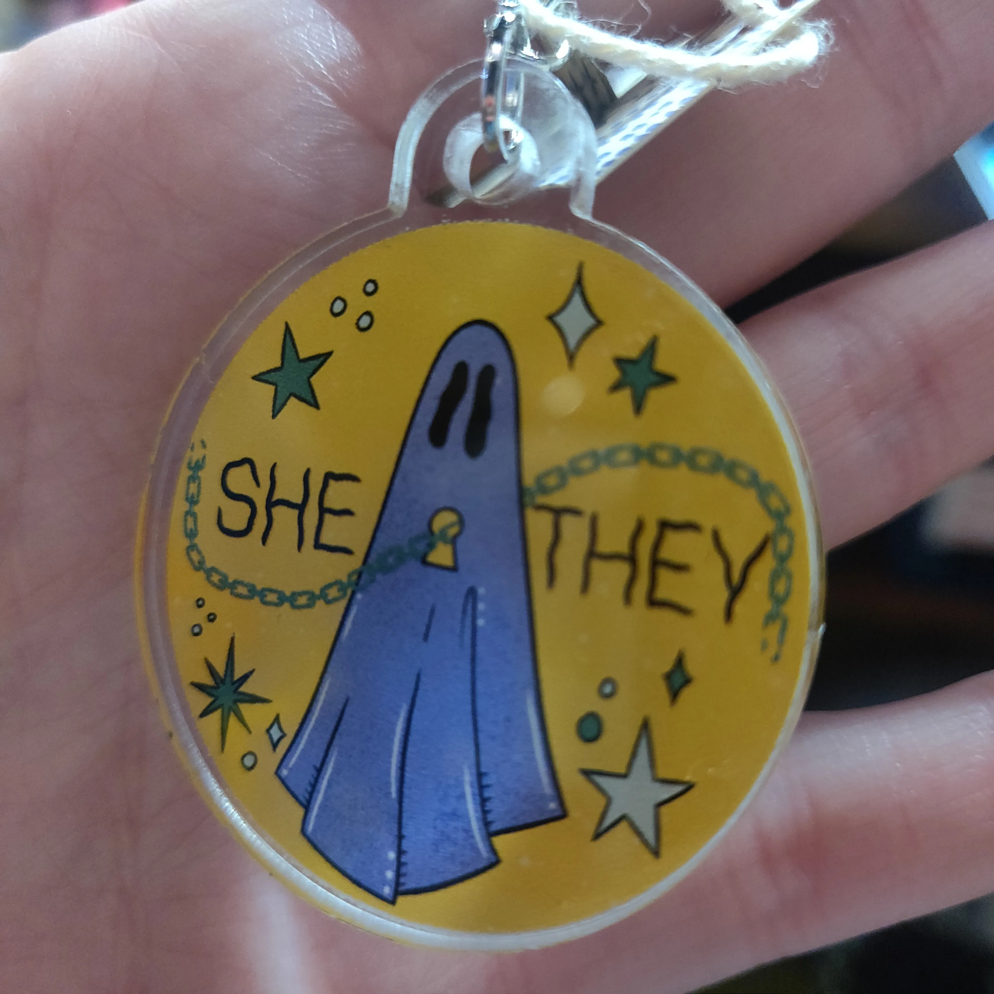 Pronoun Ghost KEYCHAINS