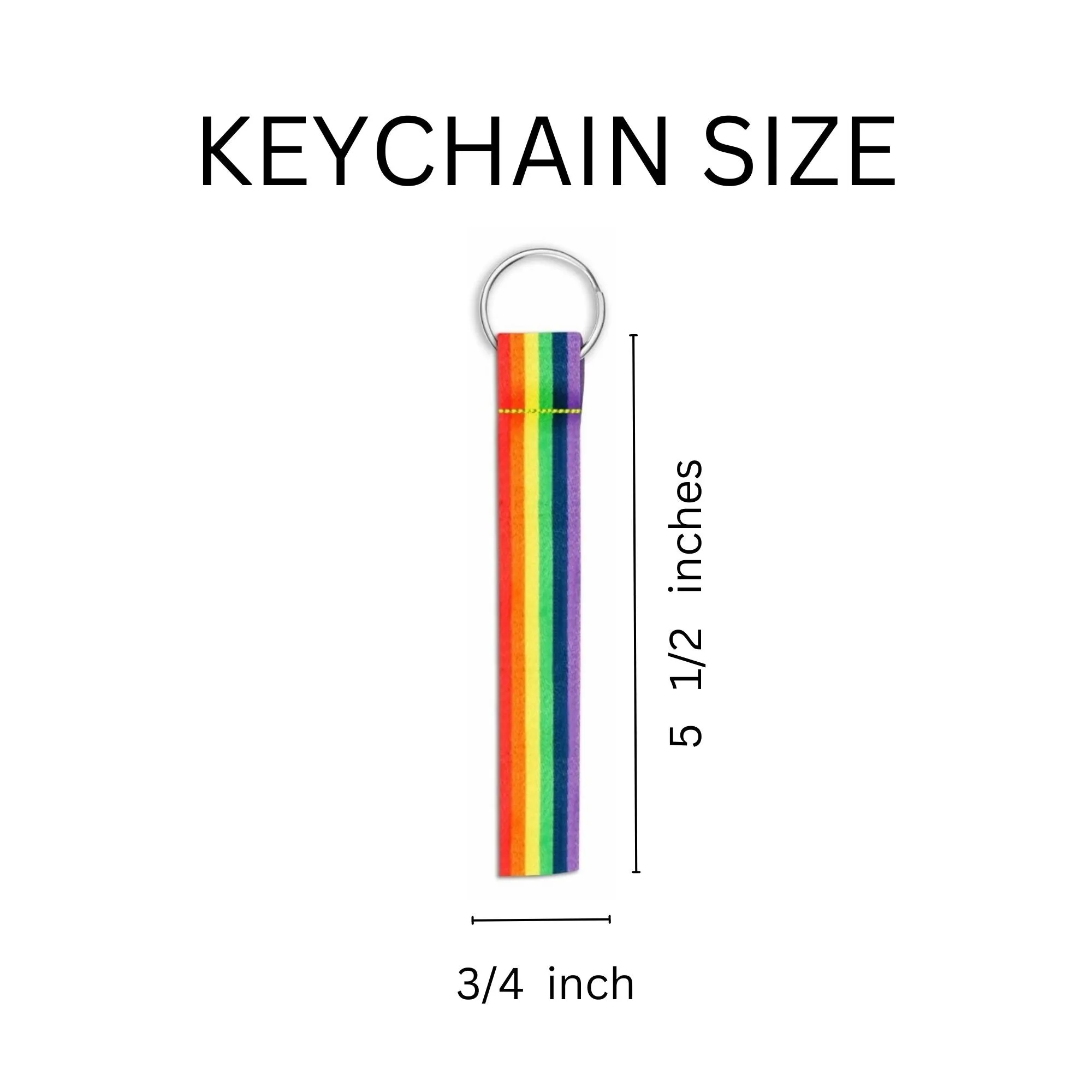 Rainbow Flag Lanyard Style Keychains