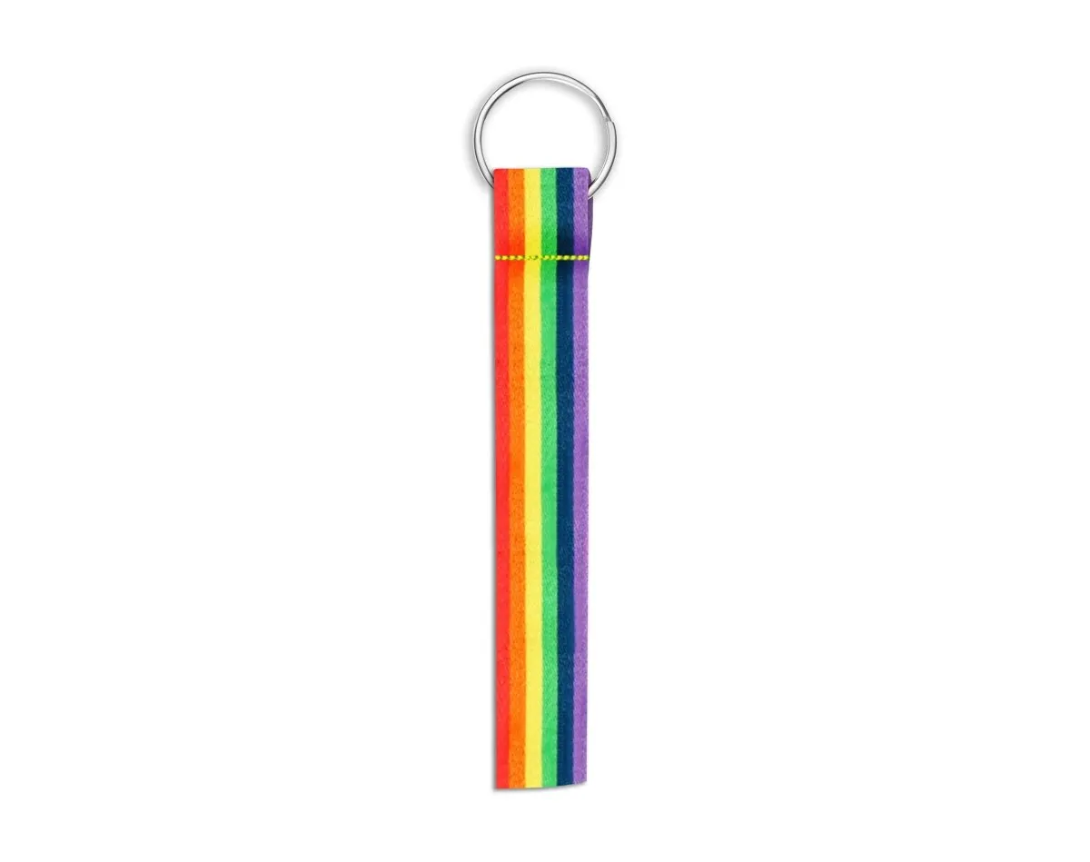 Rainbow Flag Lanyard Style Keychains