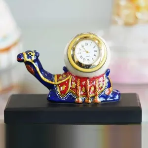 Rectiffy Handcrafted Marble Camel Clock Timeless Elegance for Interior Decor Your Home