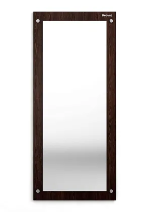 Redwud Sofia Engineered Wood Matte Finish Rectangular Wall Mount Dressing Wall Mirrors with Shelf (Wenge),X-Large(Sofia-Mirror-W)