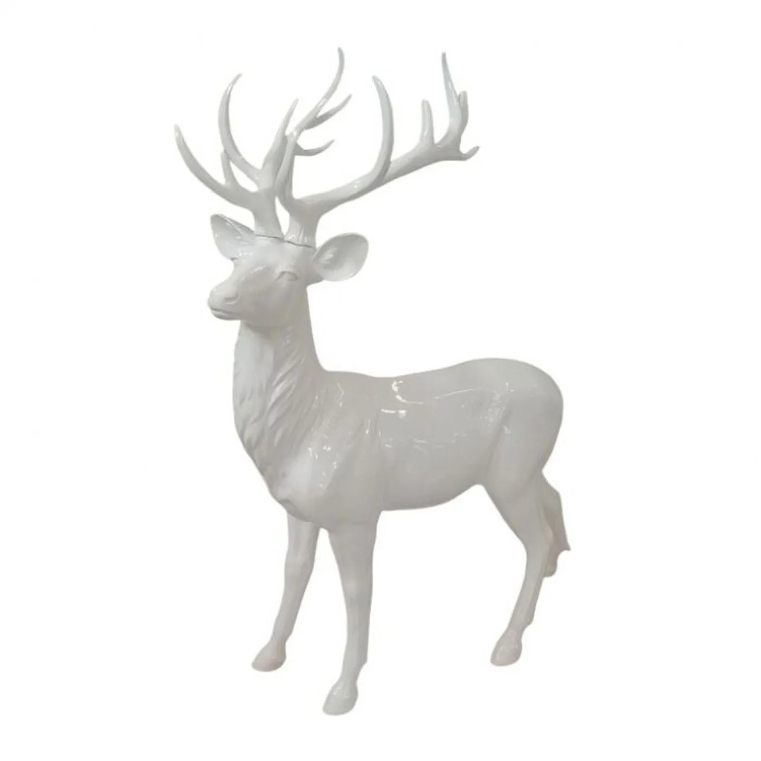 Regency International Resin Modern Deer, White