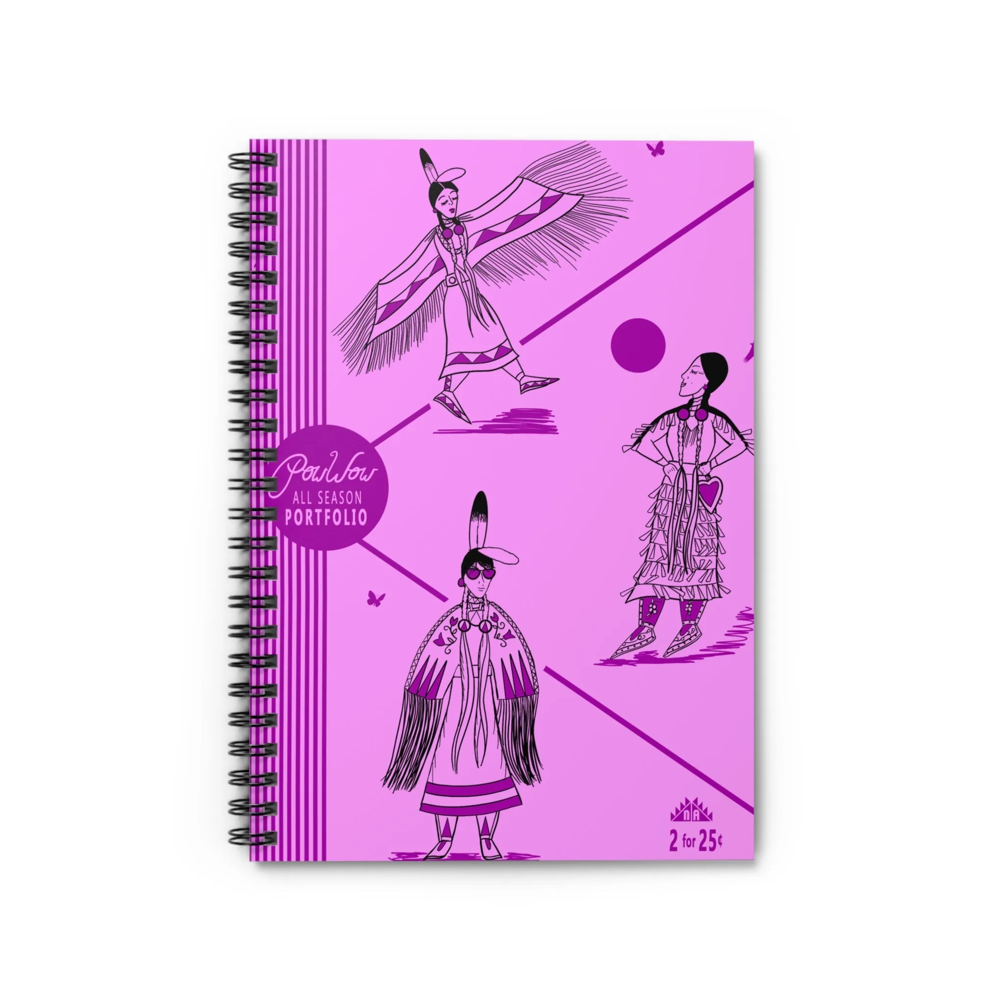 Retro Native Spiral Notebook - Ruled Line