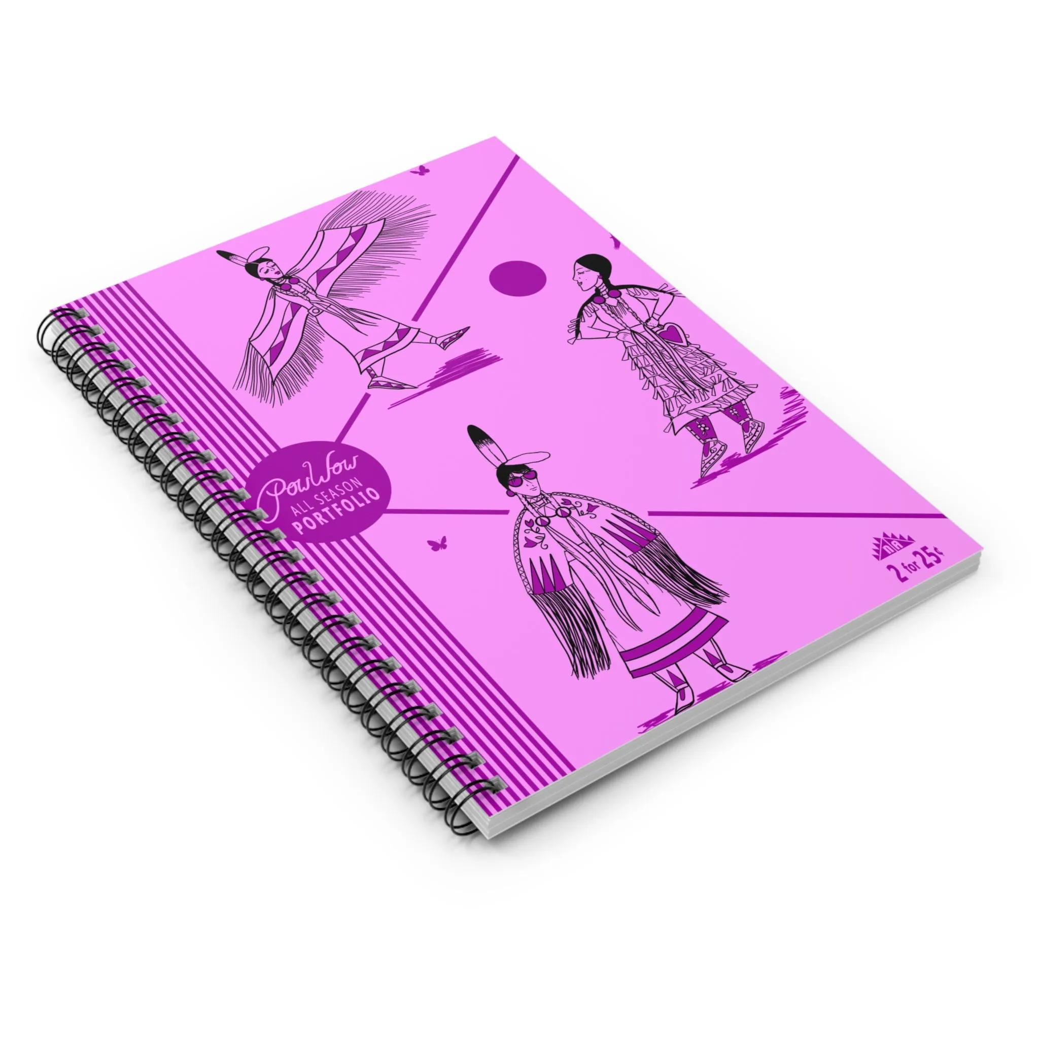 Retro Native Spiral Notebook - Ruled Line