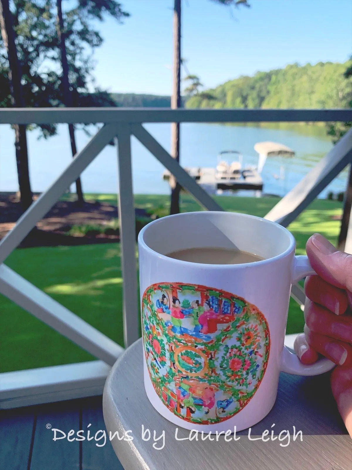 Rose Medallion Watercolor Coffee Mug - 2 Designs