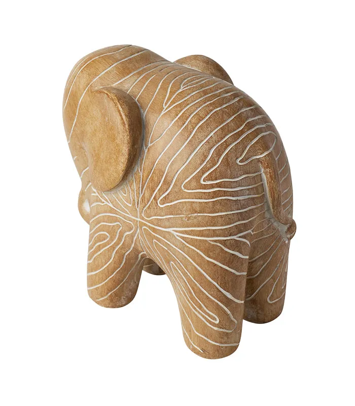 Sand Carved Elephant Sculpture